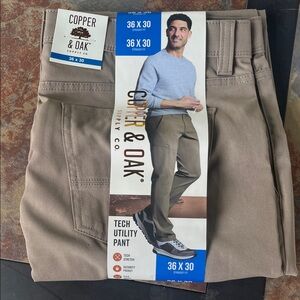 Copper & Oak Men's Cargo Pants in Tan 36 x 30 NWT